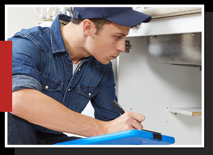Property Analysis Image of a home inspector assesing a house