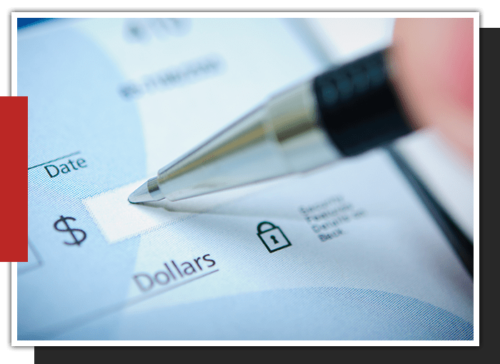 image of writing a cheque